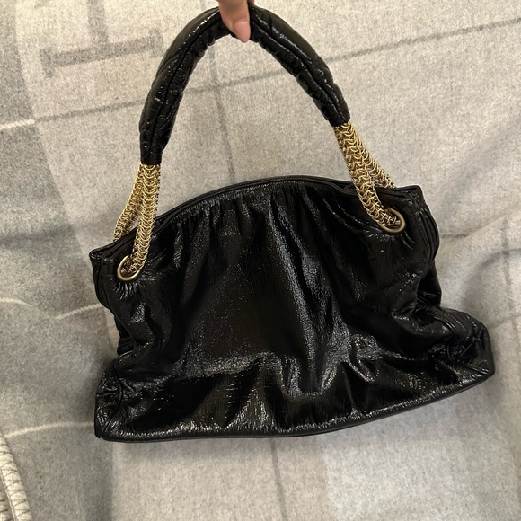 Authentic CHANEL Black Patent leather bag - Picture 2 of 13